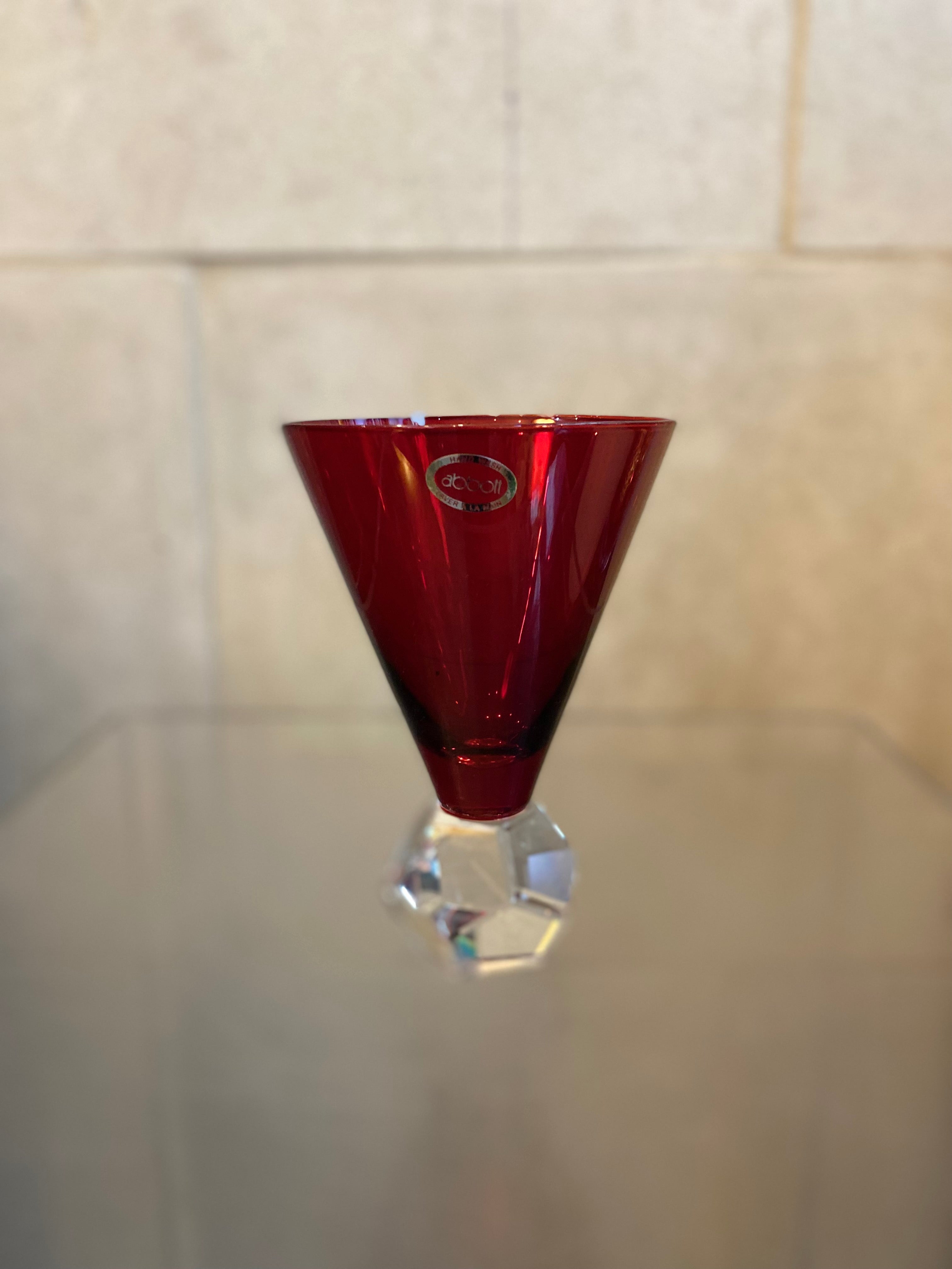 Crystal base Flute and Wine Glass