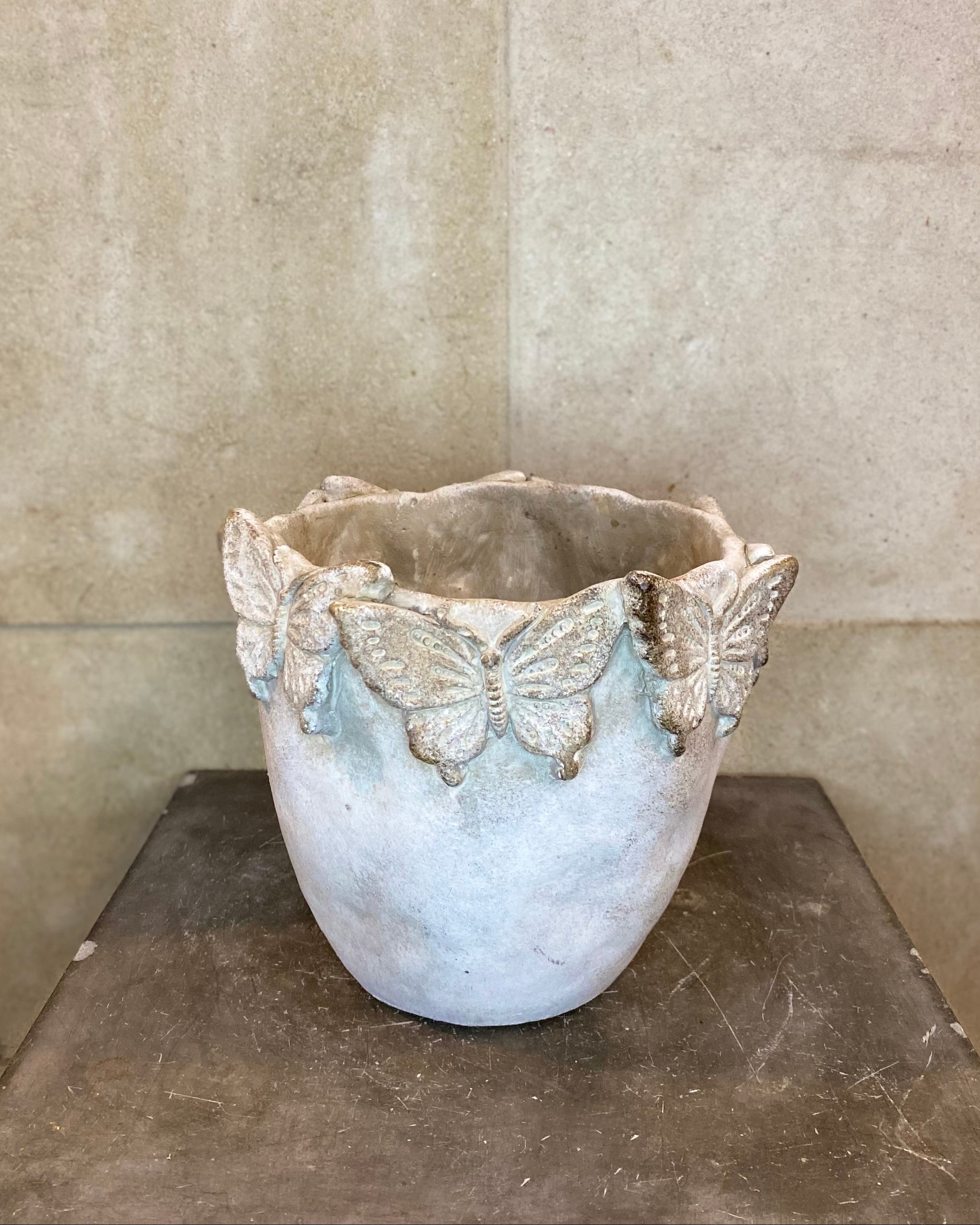 Mushroom & Butterfly Rimmed Planters