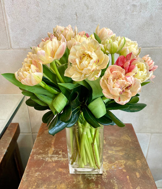 20 Double Tulips in a vase