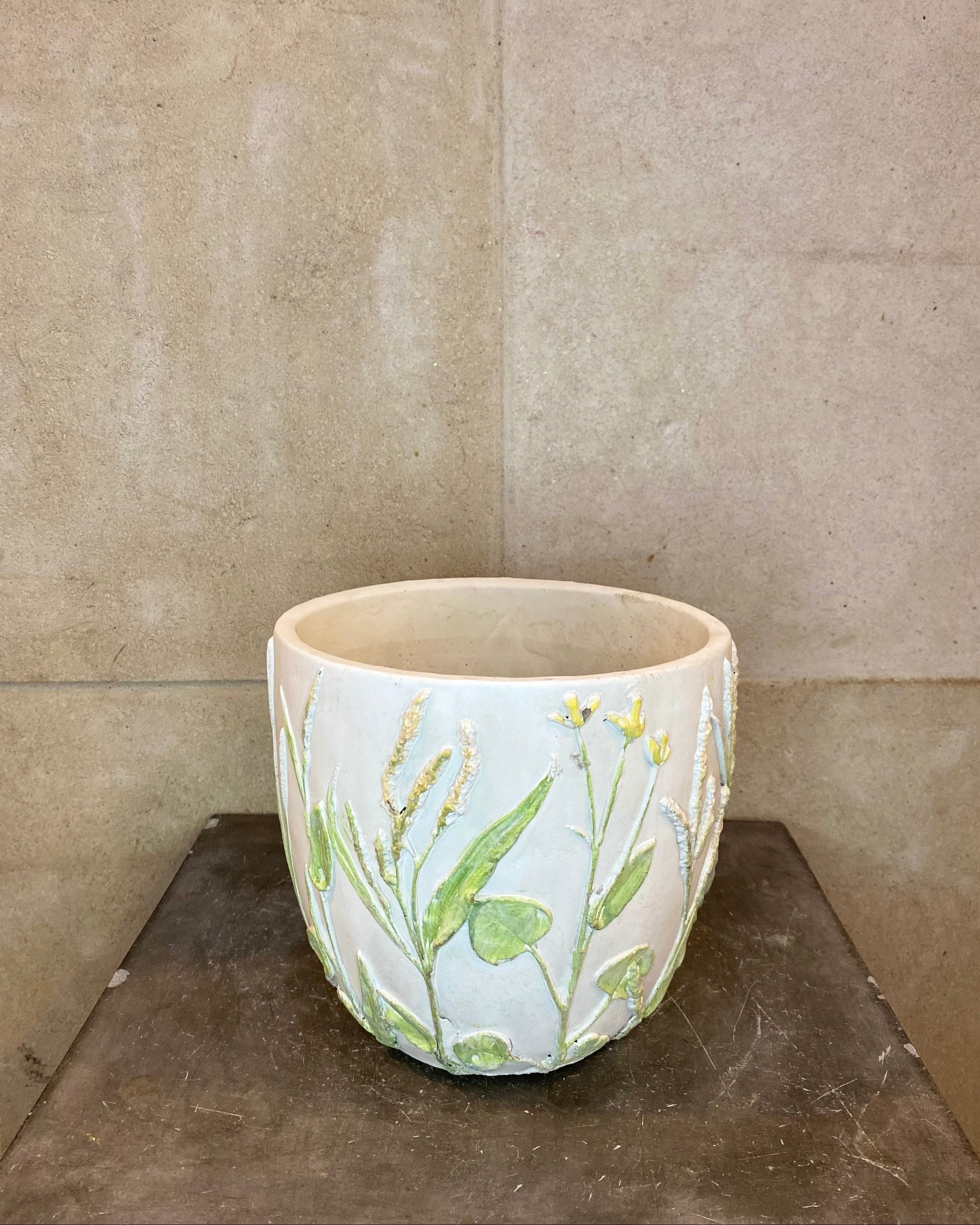 Lavender Textured Cement Planters