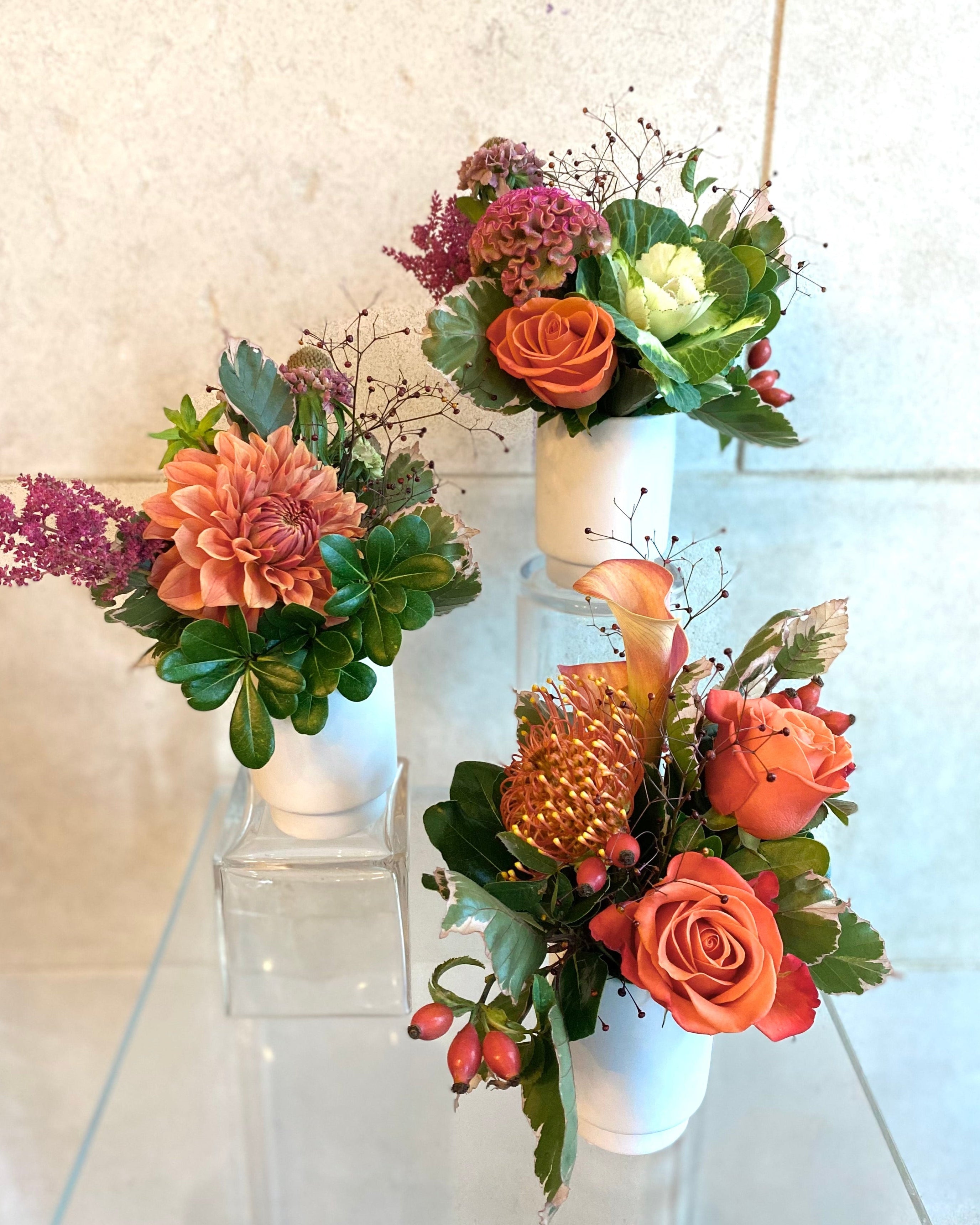 Autumn Trio Bud Vases