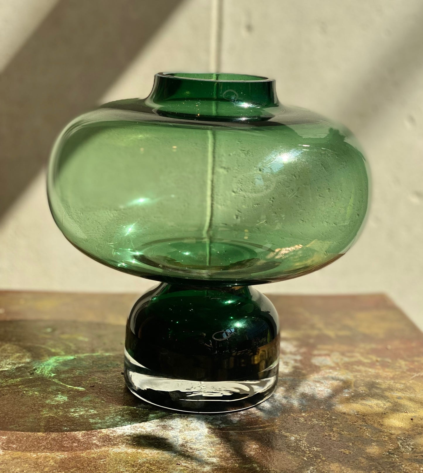 Green Gourd Glass Vase