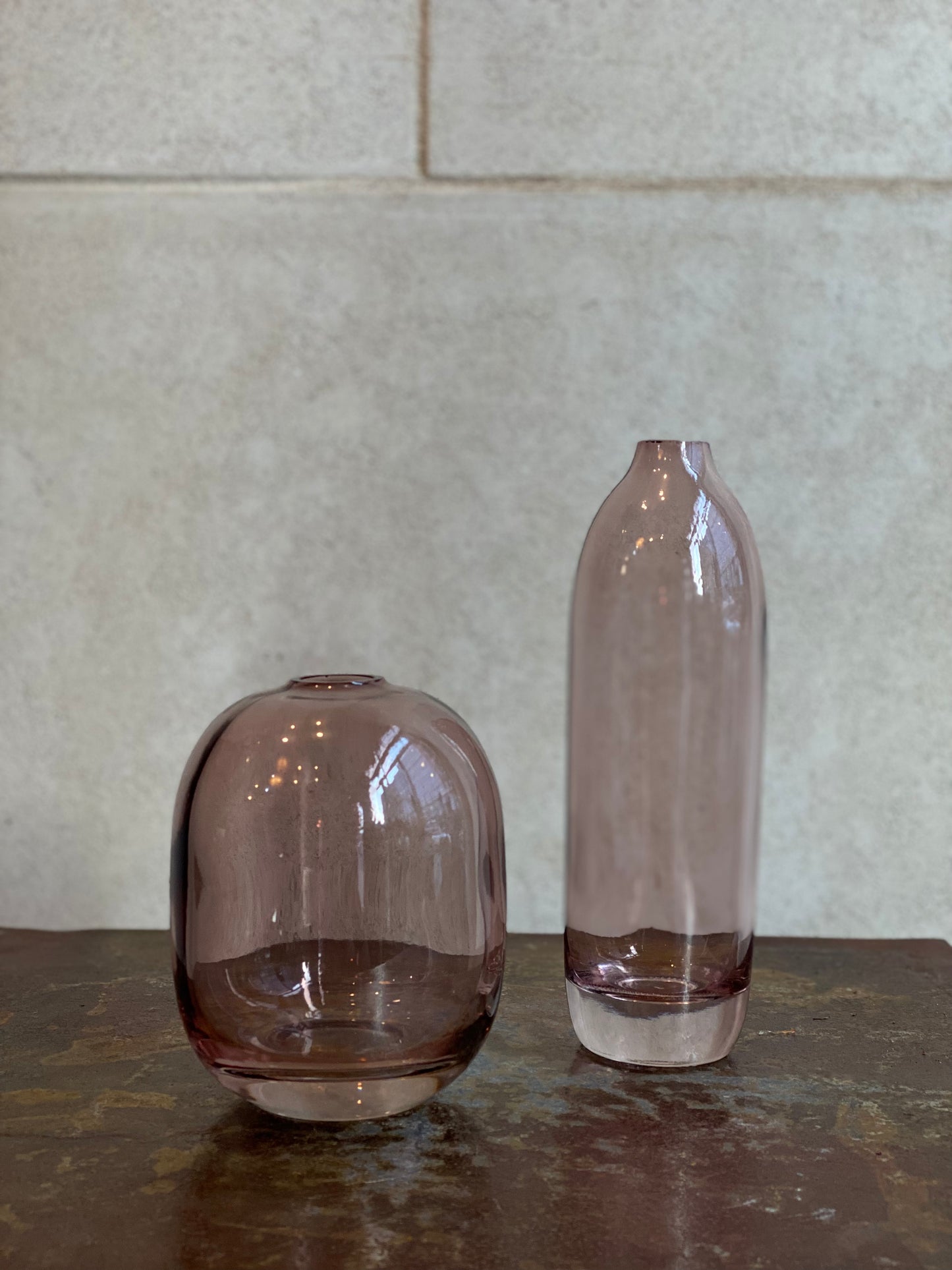 Elegant Violet Glass Vase