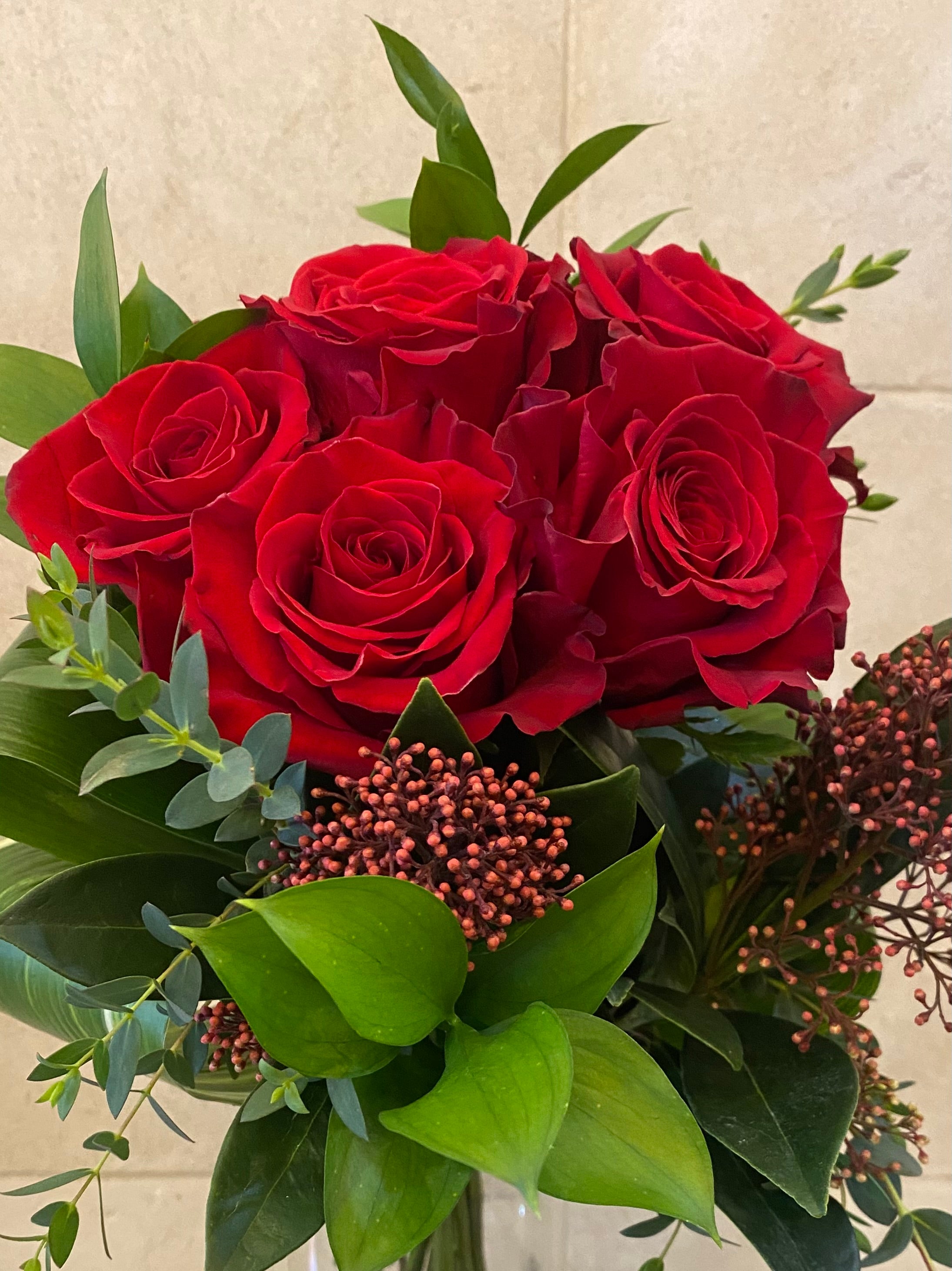 Half Dozen Red Roses