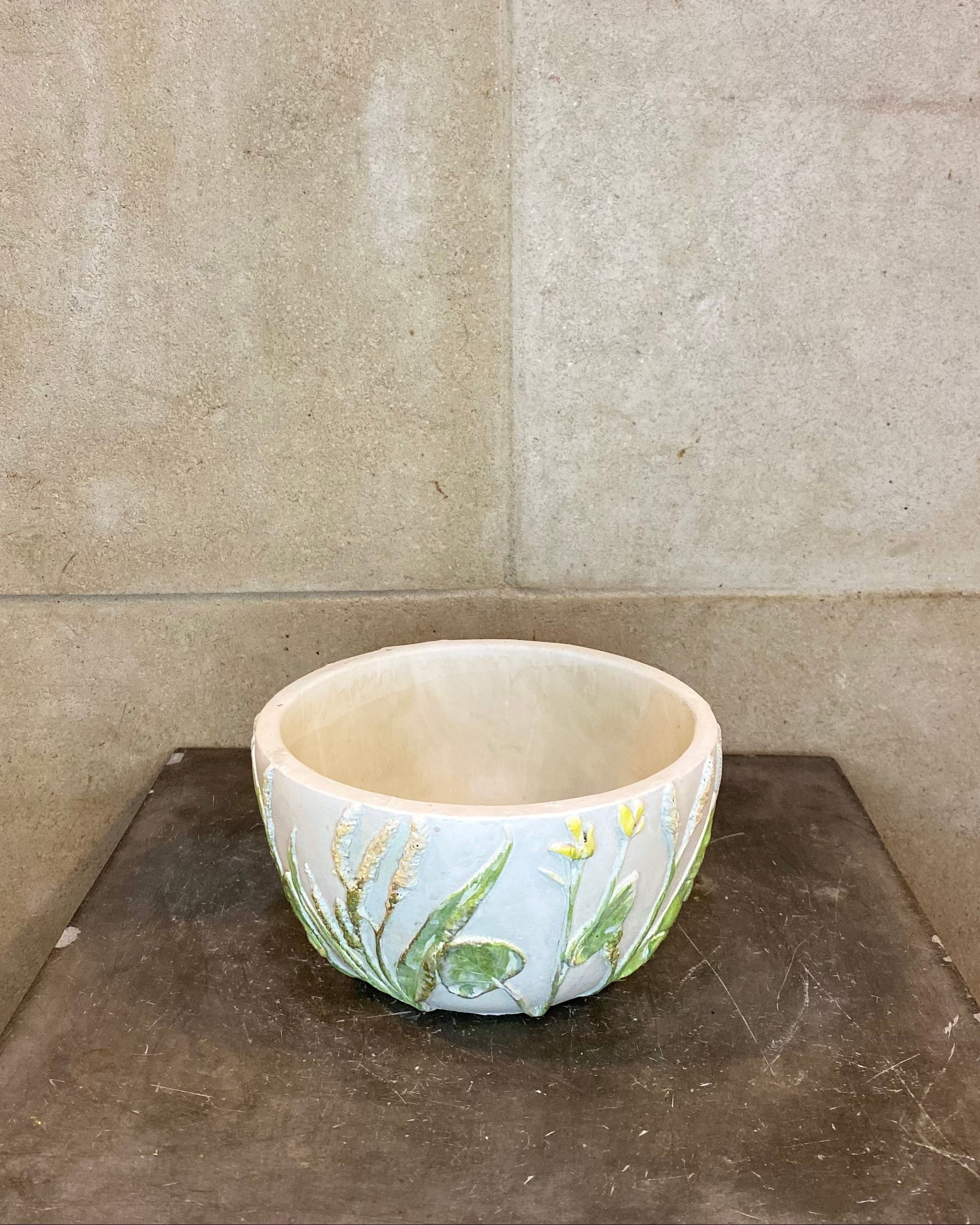 Lavender Textured Cement Planters