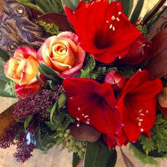 Holiday Amaryllis bouquet