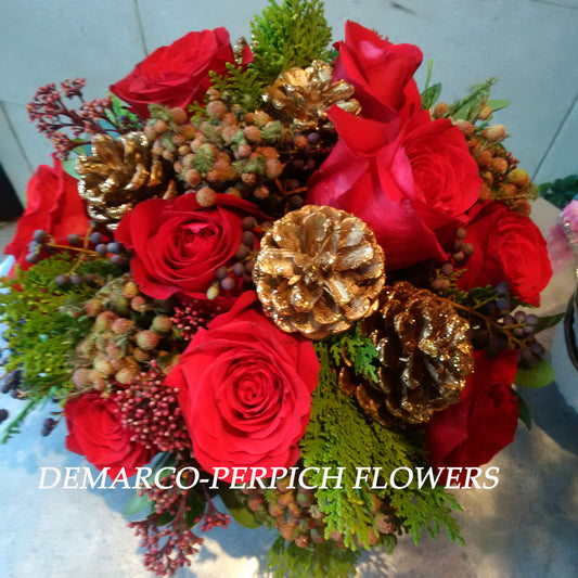 red rose centerpiece 